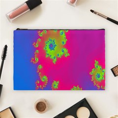 Digital Fractal Spiral Cosmetic Bag (large)  by Simbadda