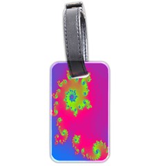 Digital Fractal Spiral Luggage Tags (two Sides) by Simbadda