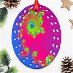 Digital Fractal Spiral Oval Filigree Ornament (Two Sides) Front