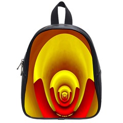 Red Gold Fractal Hypocycloid School Bags (small)  by Simbadda