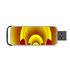 Red Gold Fractal Hypocycloid Portable Usb Flash (one Side) by Simbadda