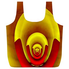 Red Gold Fractal Hypocycloid Full Print Recycle Bags (l)  by Simbadda