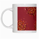 Beautiful Tree Background Pattern White Mugs Left