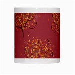 Beautiful Tree Background Pattern White Mugs Center