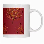 Beautiful Tree Background Pattern White Mugs Right