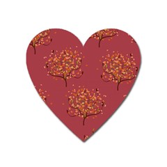 Beautiful Tree Background Pattern Heart Magnet by Simbadda