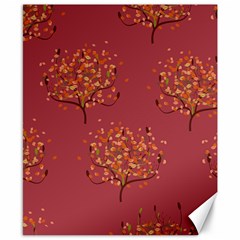 Beautiful Tree Background Pattern Canvas 8  X 10 