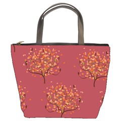 Beautiful Tree Background Pattern Bucket Bags by Simbadda