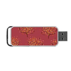 Beautiful Tree Background Pattern Portable Usb Flash (two Sides) by Simbadda