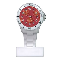 Beautiful Tree Background Pattern Plastic Nurses Watch by Simbadda