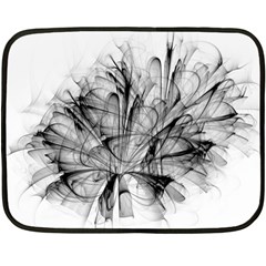 High Detailed Resembling A Flower Fractalblack Flower Fleece Blanket (mini) by Simbadda