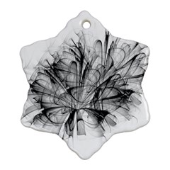 High Detailed Resembling A Flower Fractalblack Flower Ornament (snowflake) by Simbadda