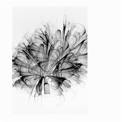 High Detailed Resembling A Flower Fractalblack Flower Large Garden Flag (two Sides) by Simbadda