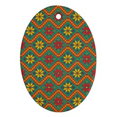 Folklore Oval Ornament (two Sides) by Valentinaart