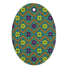 Folklore Oval Ornament (two Sides) by Valentinaart