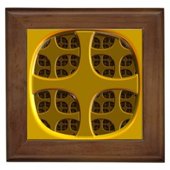 Golden Fractal Window Framed Tiles by Simbadda