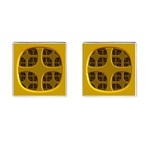 Golden Fractal Window Cufflinks (Square) Front(Pair)