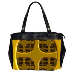 Golden Fractal Window Office Handbags (2 Sides)  by Simbadda