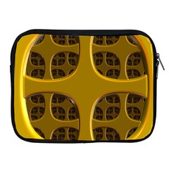 Golden Fractal Window Apple Ipad 2/3/4 Zipper Cases by Simbadda