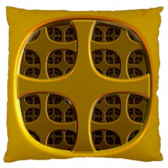 Golden Fractal Window Standard Flano Cushion Case (one Side) by Simbadda