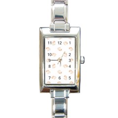 Birds Sketch Pattern Rectangle Italian Charm Watch by dflcprints