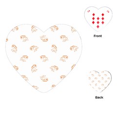 Birds Sketch Pattern Playing Cards (heart)  by dflcprints