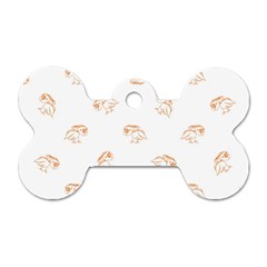 Birds Sketch Pattern Dog Tag Bone (two Sides) by dflcprints