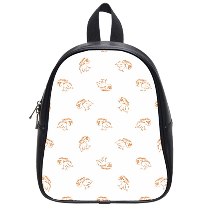 Birds Sketch Pattern School Bags (Small) 