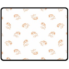 Birds Sketch Pattern Fleece Blanket (medium)  by dflcprints