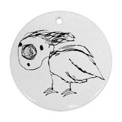 Helpless Bird Sketch Up Drawing Ornament (round) by dflcprints