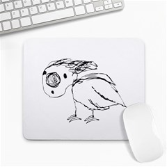 Helpless Bird Sketch Up Drawing Large Mousepads by dflcprints