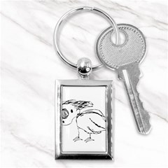 Helpless Bird Sketch Up Drawing Key Chains (rectangle)  by dflcprints