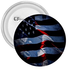 Grunge American Flag Background 3  Buttons by Simbadda