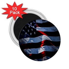 Grunge American Flag Background 2 25  Magnets (10 Pack)  by Simbadda