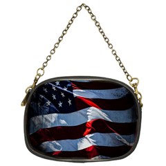 Grunge American Flag Background Chain Purses (one Side)  by Simbadda