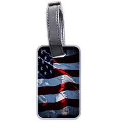 Grunge American Flag Background Luggage Tags (two Sides) by Simbadda