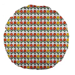 Flowers Large 18  Premium Flano Round Cushions by Valentinaart