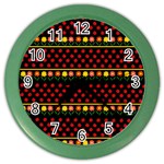 Ladybugs and flowers Color Wall Clocks Front