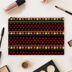 Ladybugs And Flowers Cosmetic Bag (large)  by Valentinaart