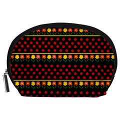 Ladybugs And Flowers Accessory Pouches (large) 