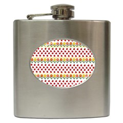 Ladybugs And Flowers Hip Flask (6 Oz) by Valentinaart