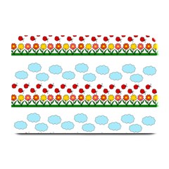 Ladybugs And Flowers Plate Mats by Valentinaart