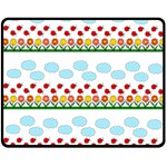 Ladybugs and flowers Double Sided Fleece Blanket (Medium)  58.8 x47.4  Blanket Front