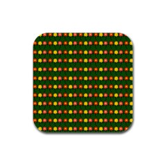 Flowers Rubber Square Coaster (4 Pack)  by Valentinaart