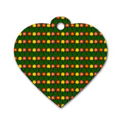 Flowers Dog Tag Heart (two Sides) by Valentinaart