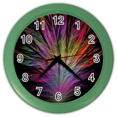 Fractal In Many Different Colours Color Wall Clocks by Simbadda