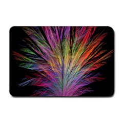 Fractal In Many Different Colours Small Doormat  by Simbadda