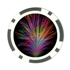 Fractal In Many Different Colours Poker Chip Card Guard (10 Pack) by Simbadda