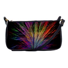 Fractal In Many Different Colours Shoulder Clutch Bags by Simbadda