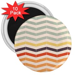 Abstract Vintage Lines 3  Magnets (10 Pack)  by Simbadda